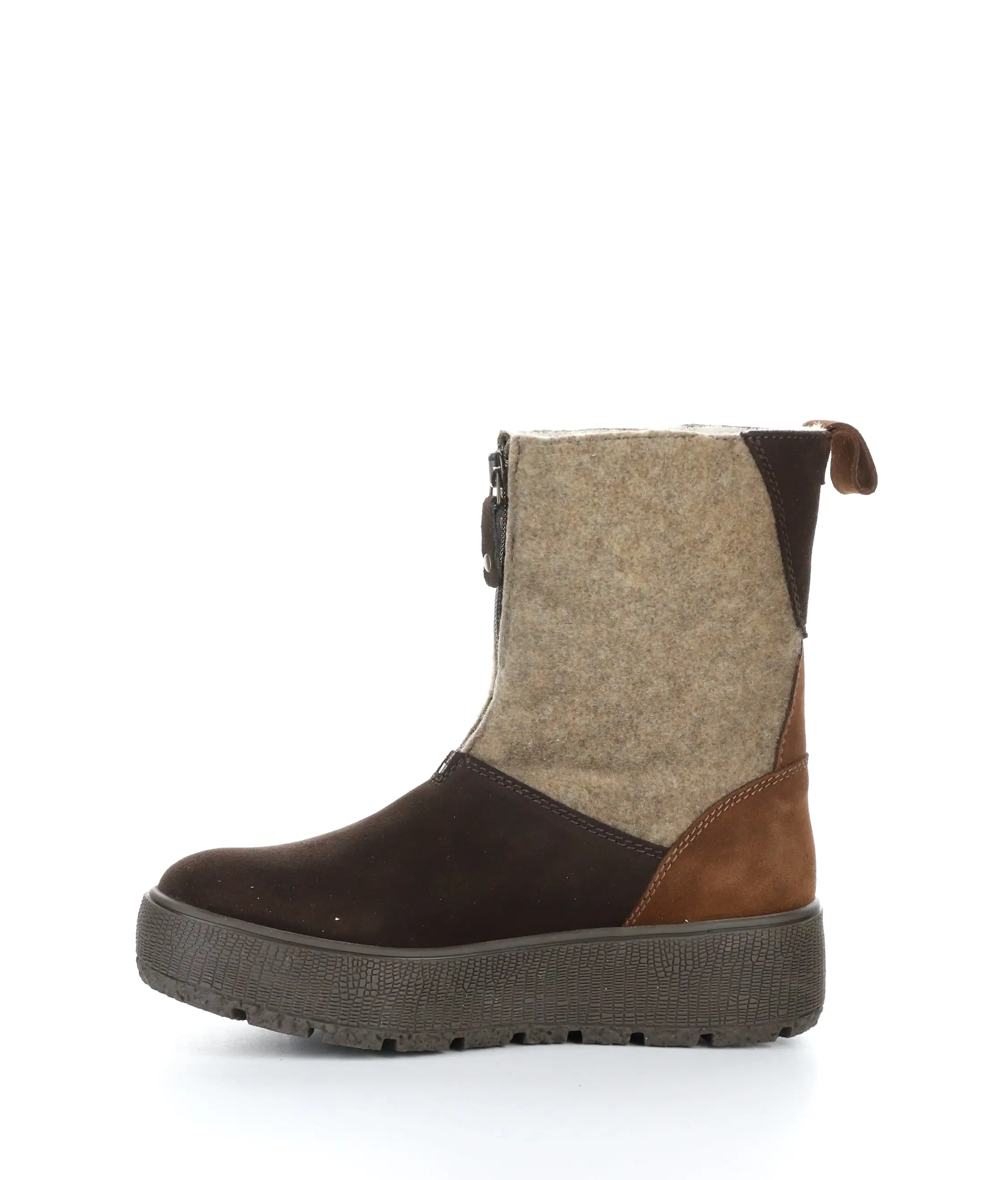 IGNITE COFFEE/BEIGE/NUT Round Toe Boots