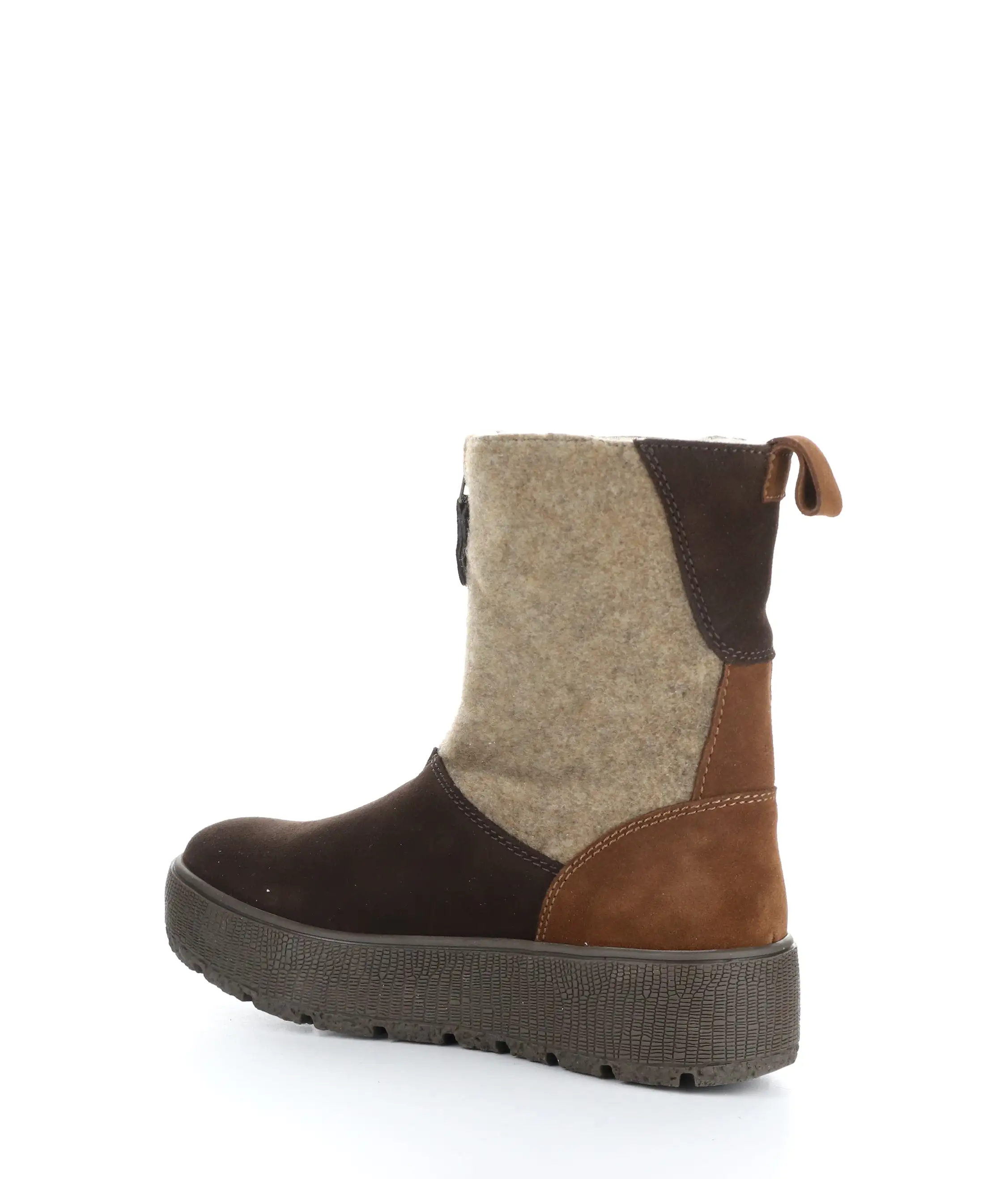 IGNITE COFFEE/BEIGE/NUT Round Toe Boots