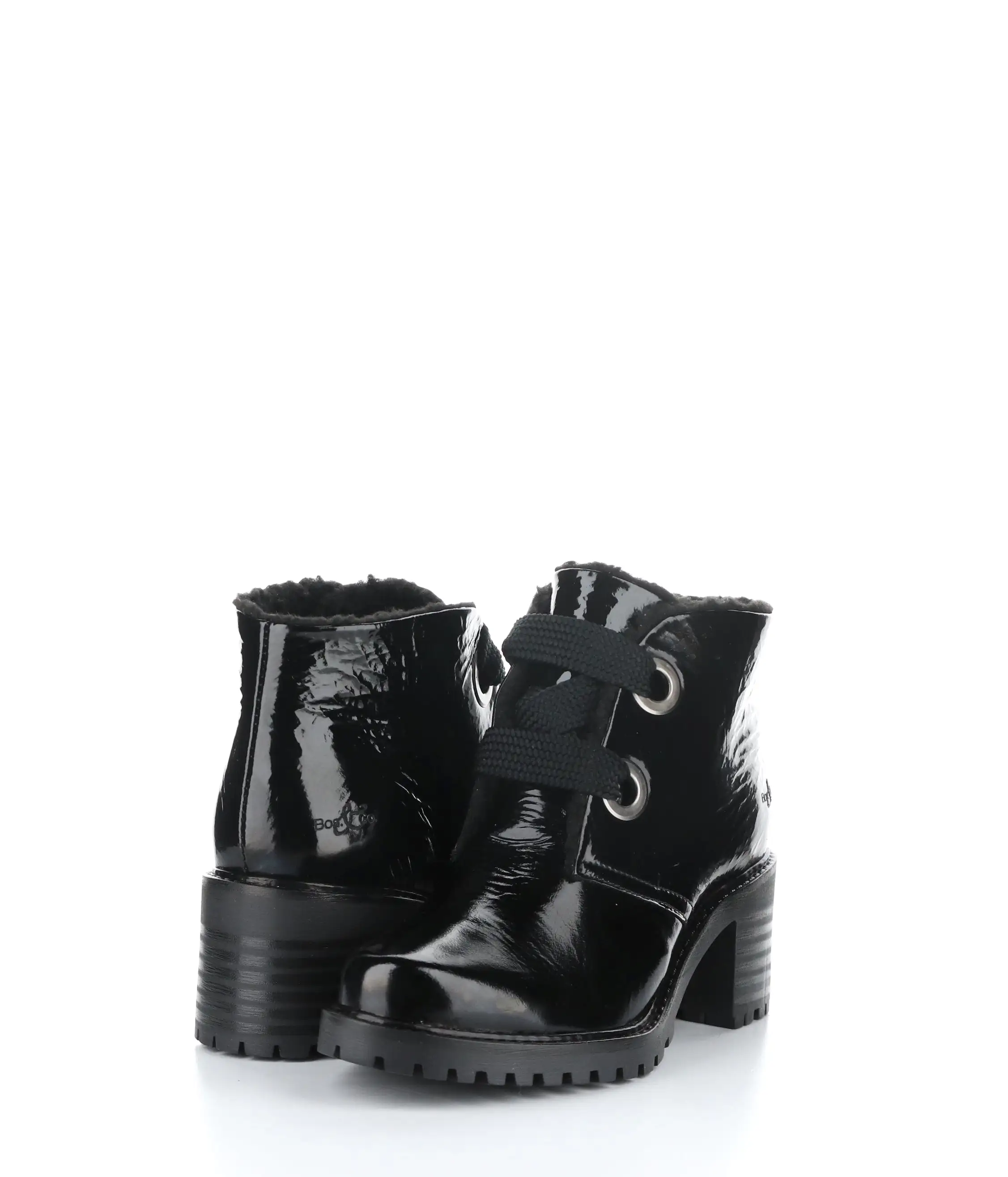 INDEX BLACK Round Toe Boots