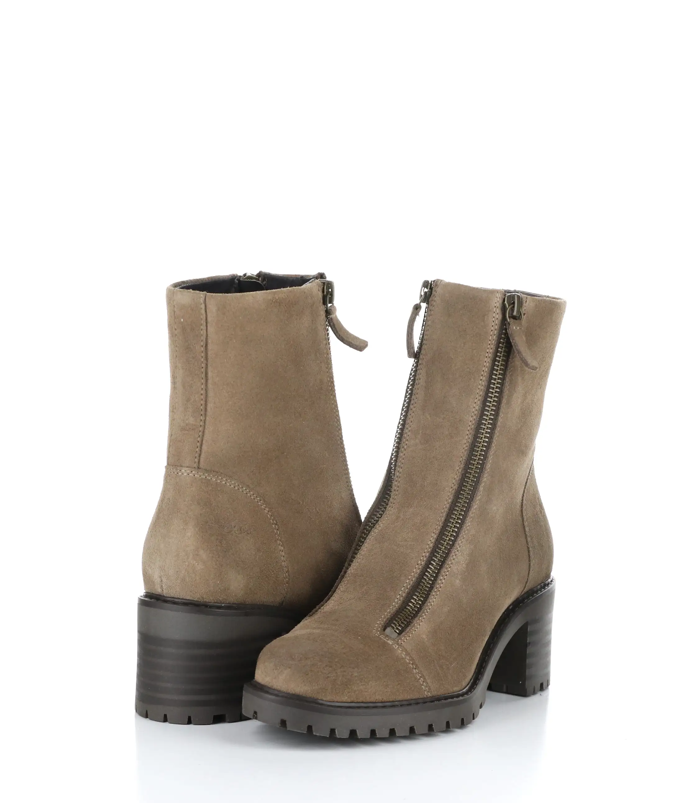 INGLE TAUPE Round Toe Boots