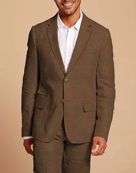 Inserch Slim Linen Blazer SU880-00064 Mocha