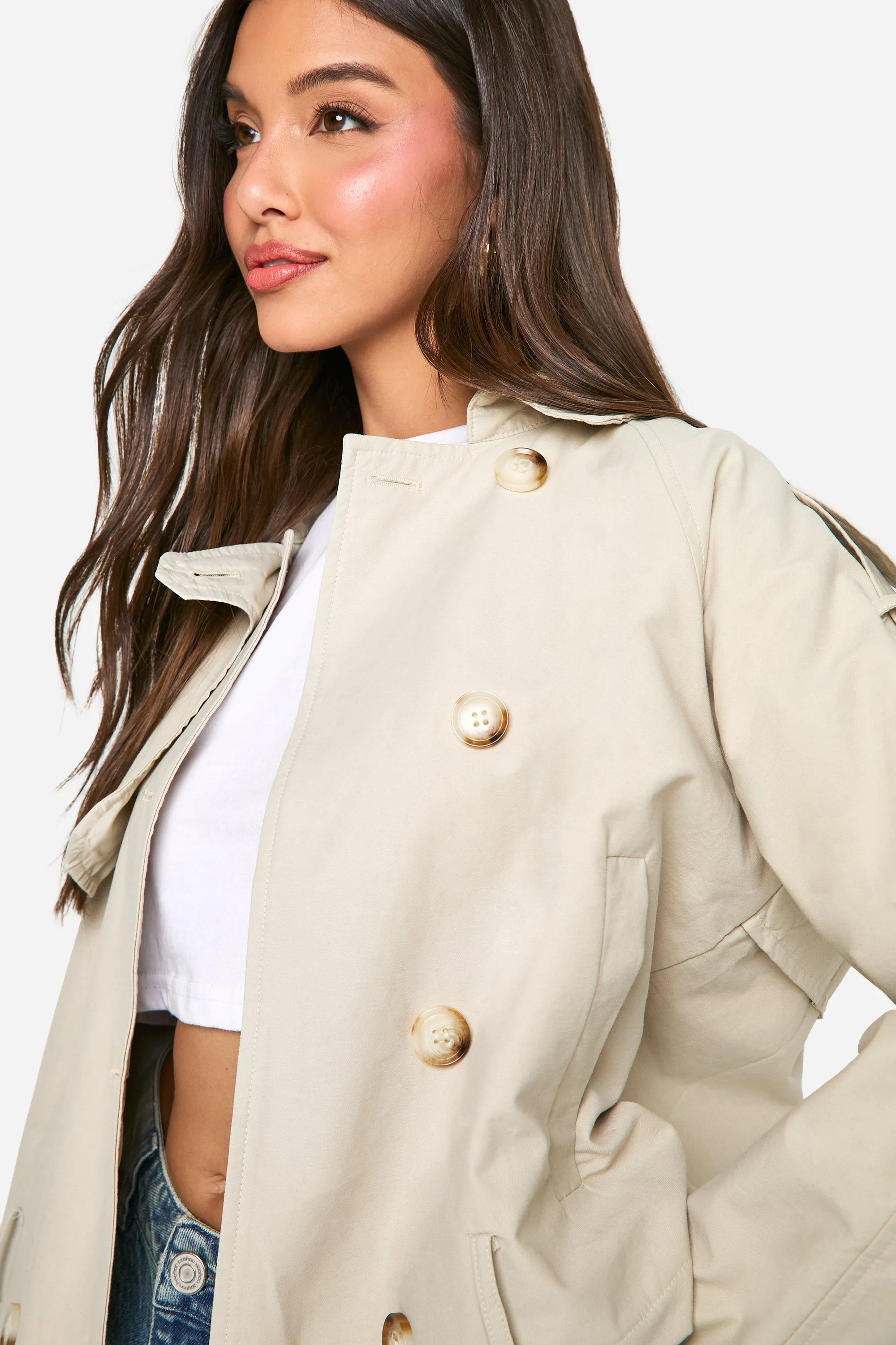 Jackets & Coats | Short Trench Coat | boohoo