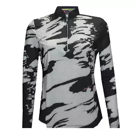 Jamie Sadock Long Sleeve Solar Polo - Snakeskin