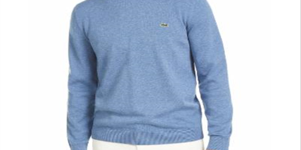 Lacoste Men's Regular Fit Sweater Blue Size 7