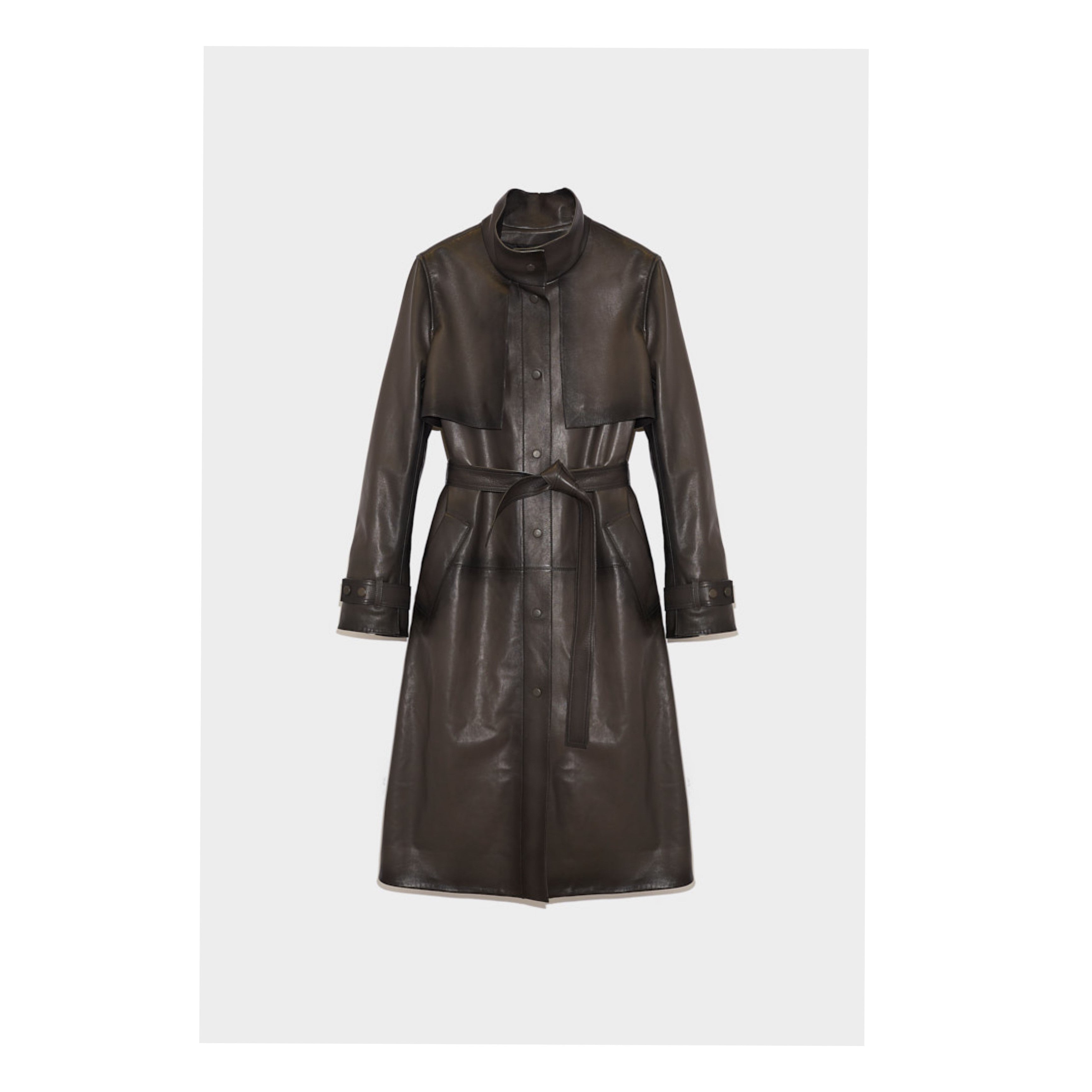 LAMB LEATHER LONG COAT