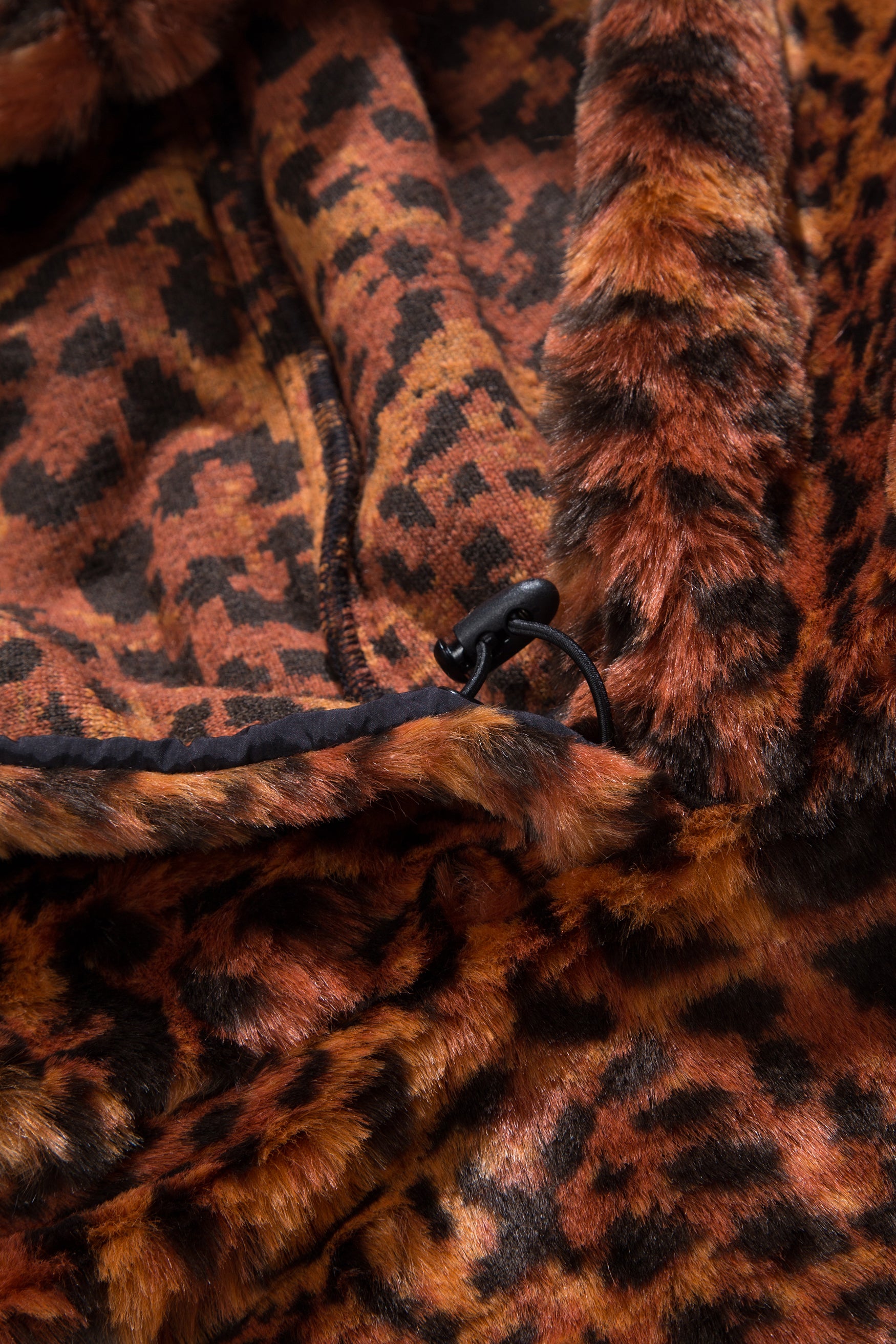 Leopard Faux Fur Hoodie