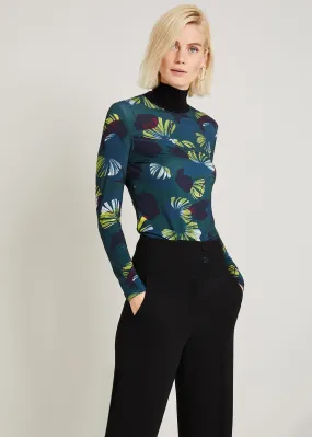 Lina Print Turtleneck Top