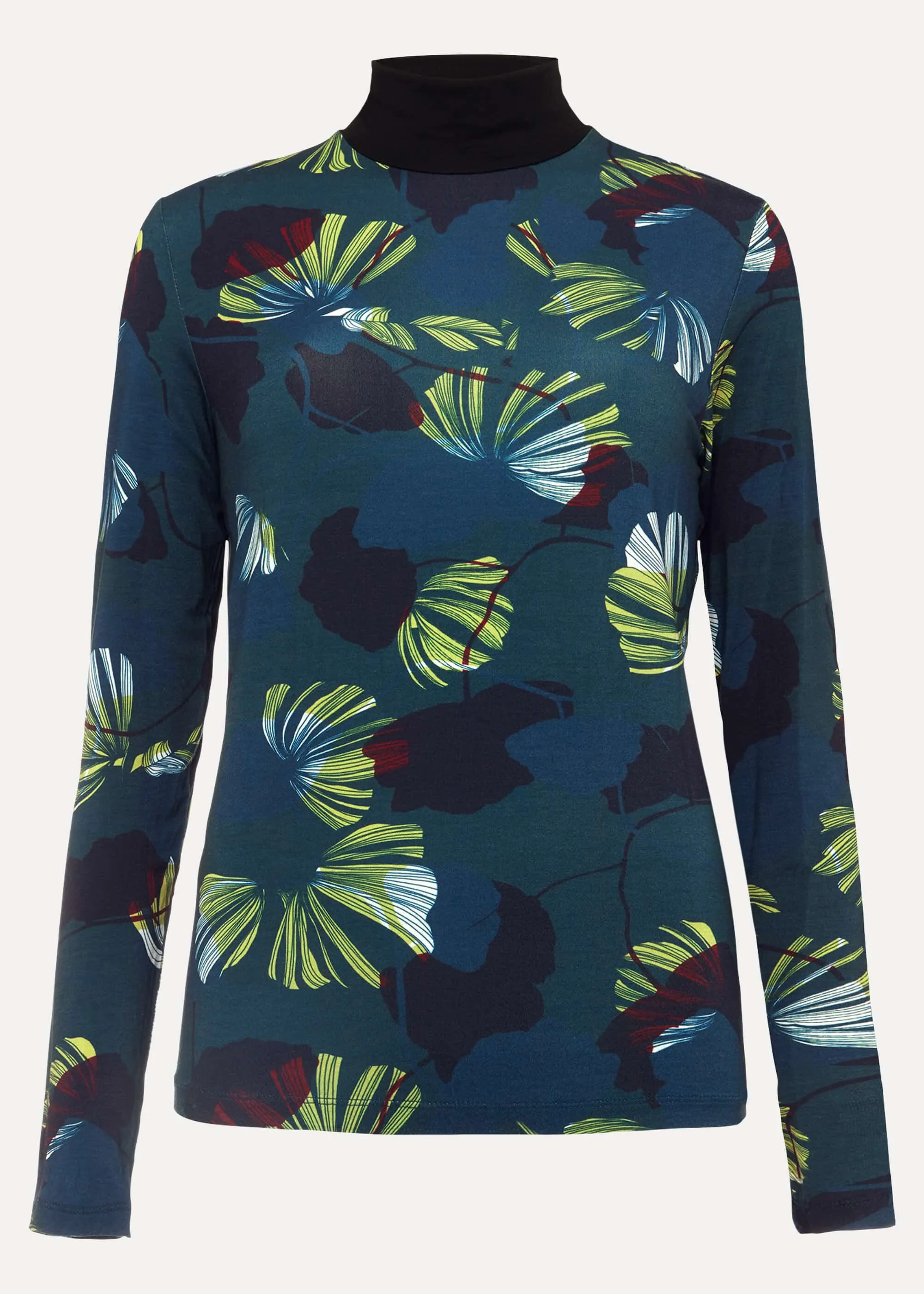 Lina Print Turtleneck Top