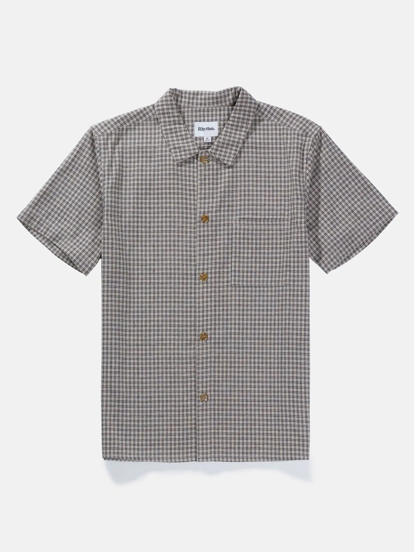 Linen Check Short Sleeve Buttondown Shirt