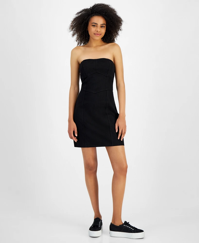 Macy's Tinseltown Juniors' Strapless Corset Dress