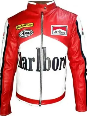 Marlboro Moto Racing Leather Jacket - New American Jackets