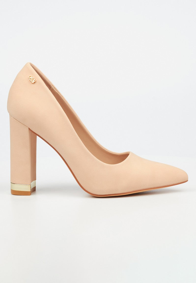 Miss Black Pisa 2 Ladies Shoes  Nude