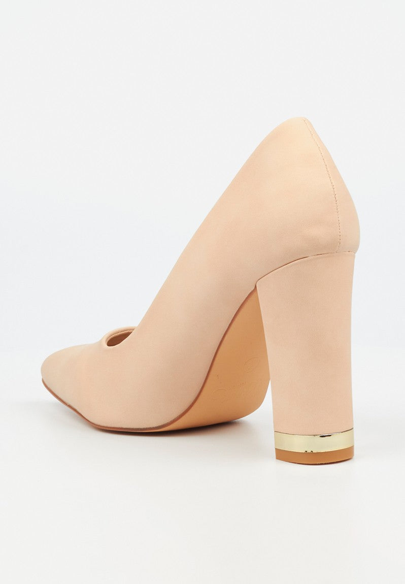 Miss Black Pisa 2 Ladies Shoes  Nude