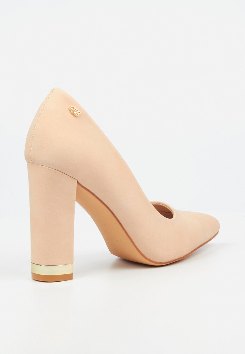 Miss Black Pisa 2 Ladies Shoes  Nude