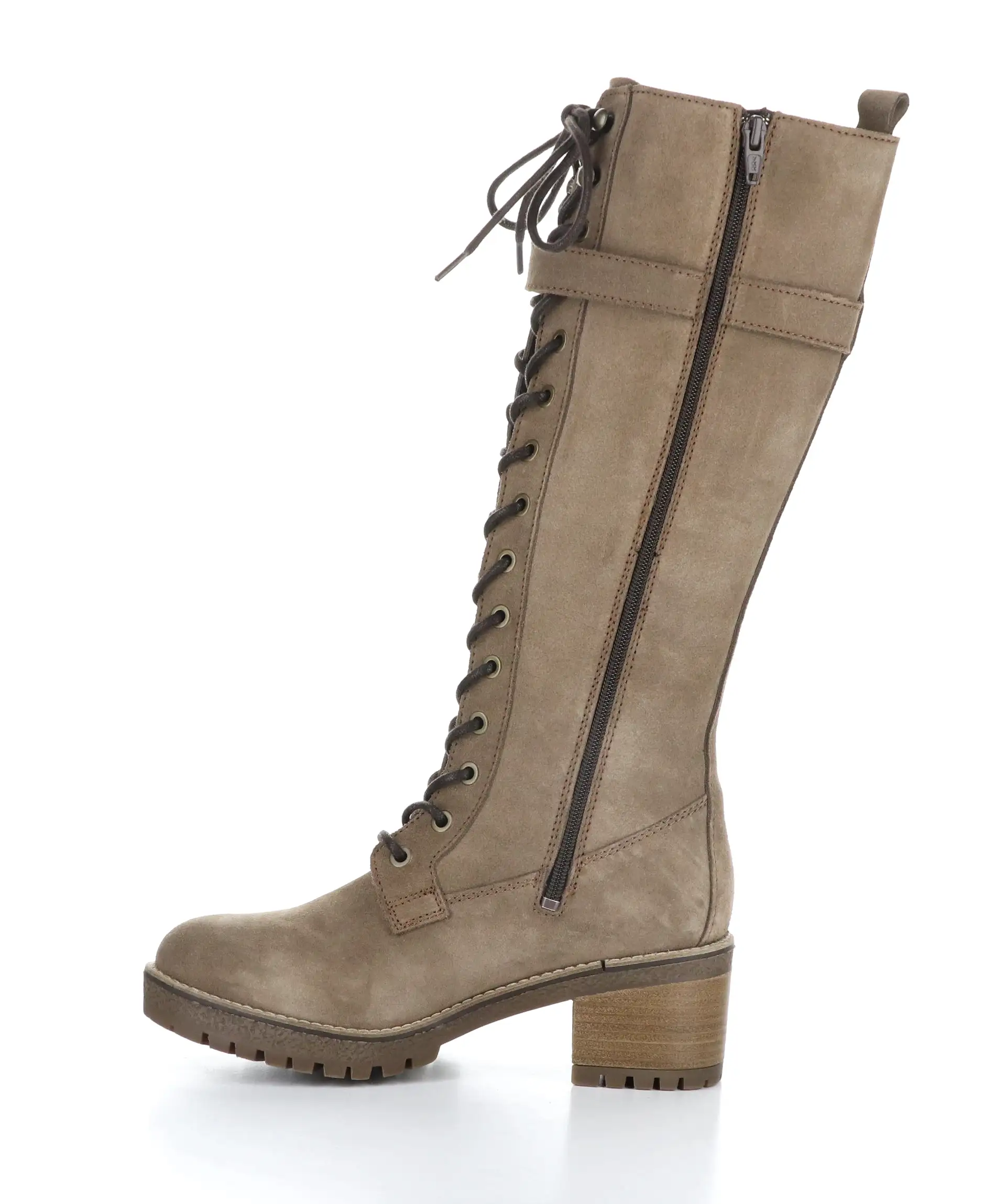 MOKY TAUPE Round Toe Boots