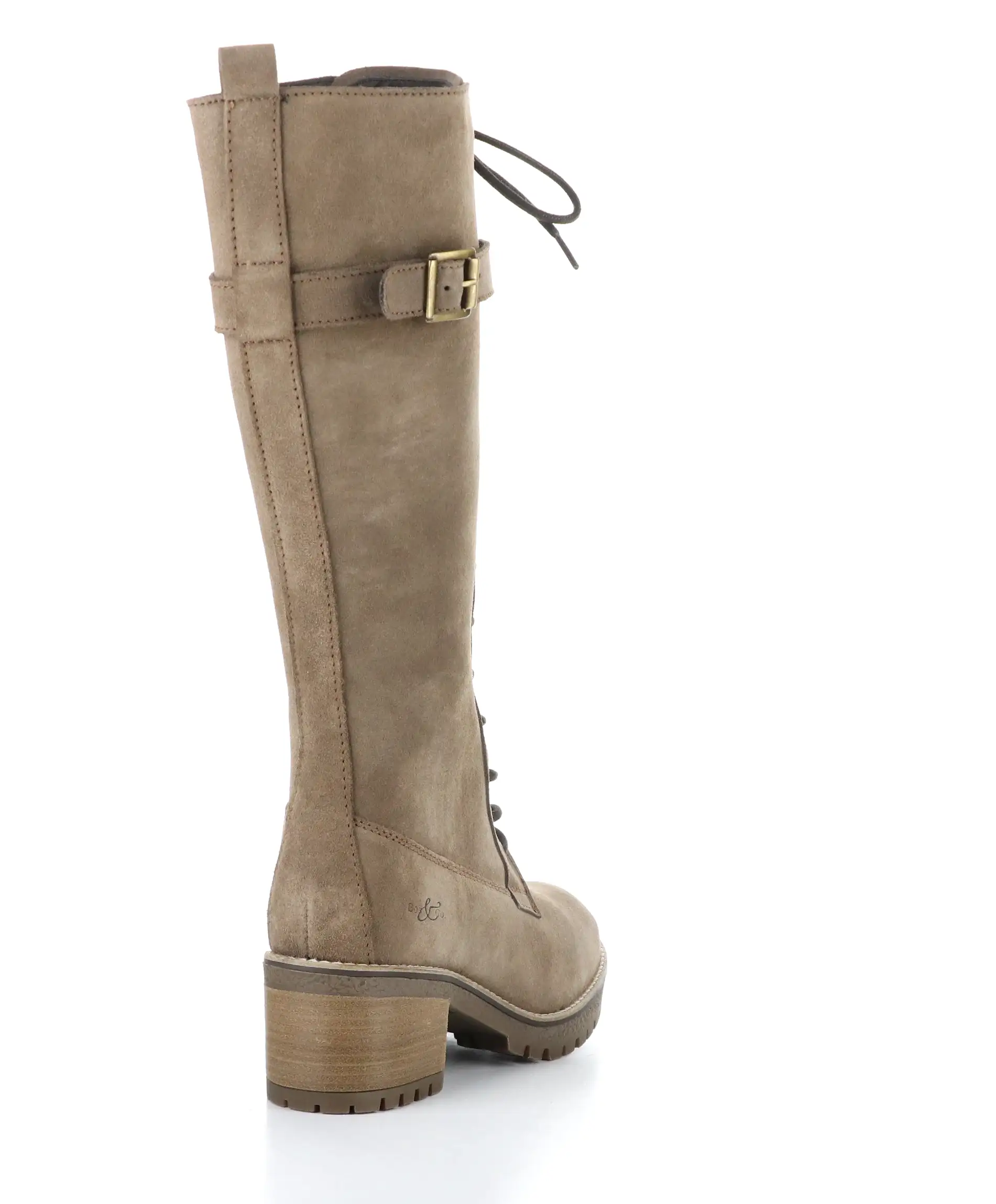 MOKY TAUPE Round Toe Boots