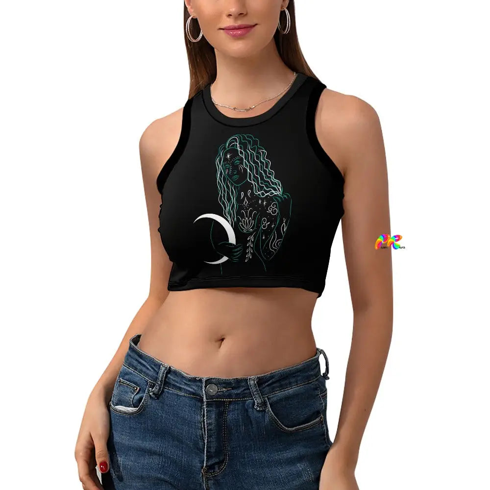 Mystic Goddess Racer Back Crop Top