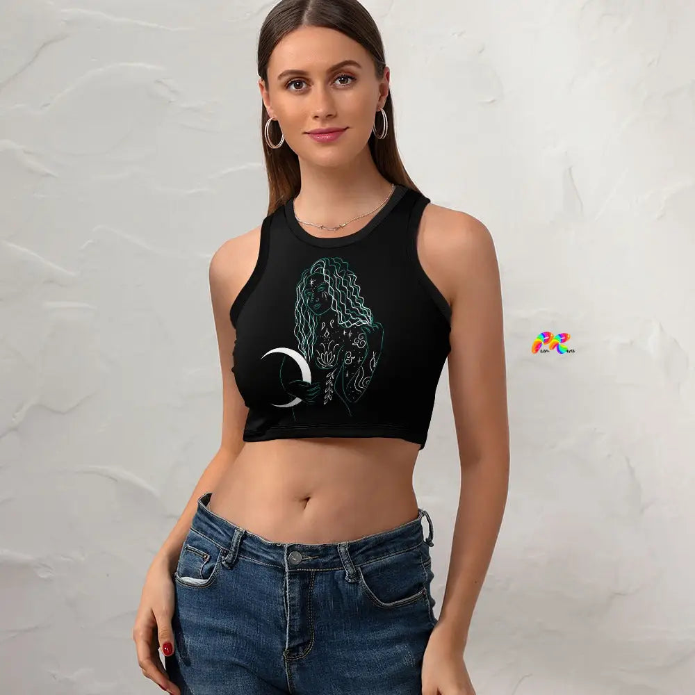 Mystic Goddess Racer Back Crop Top