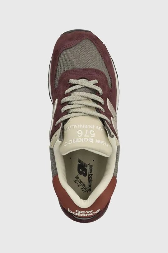 New Balance sneakers OU576PTY Made in UK maroon color