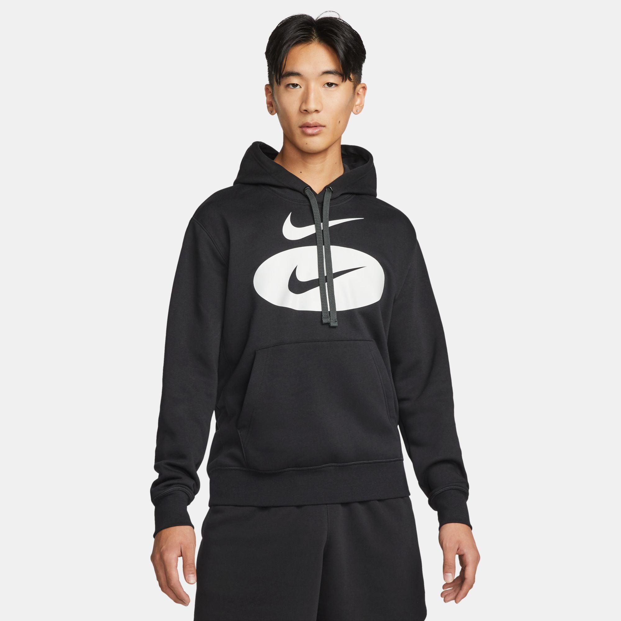 Nike Swoosh League Brushed Back Pullover Men's Hoodie Black