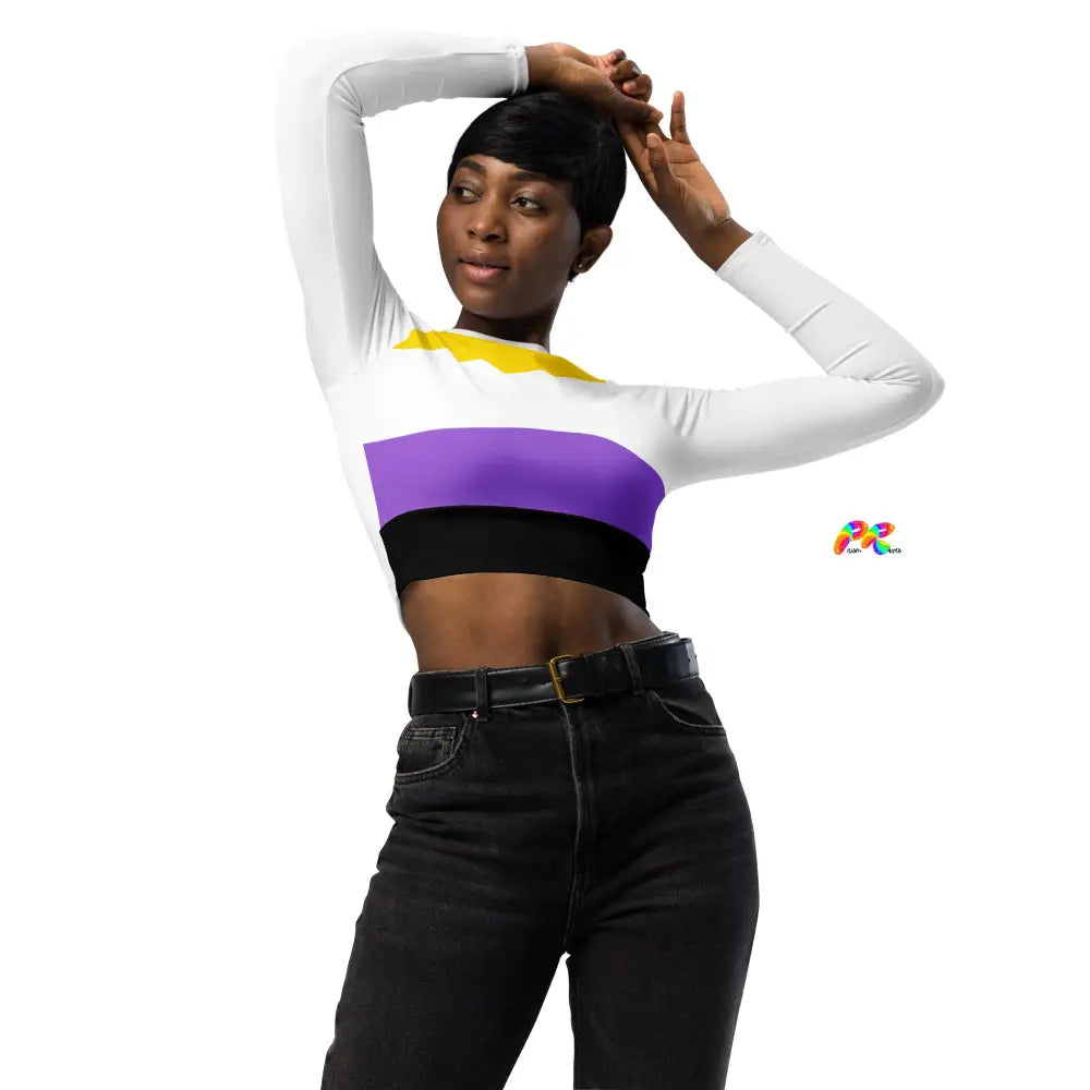 Non-binary Long Sleeve Crop Top