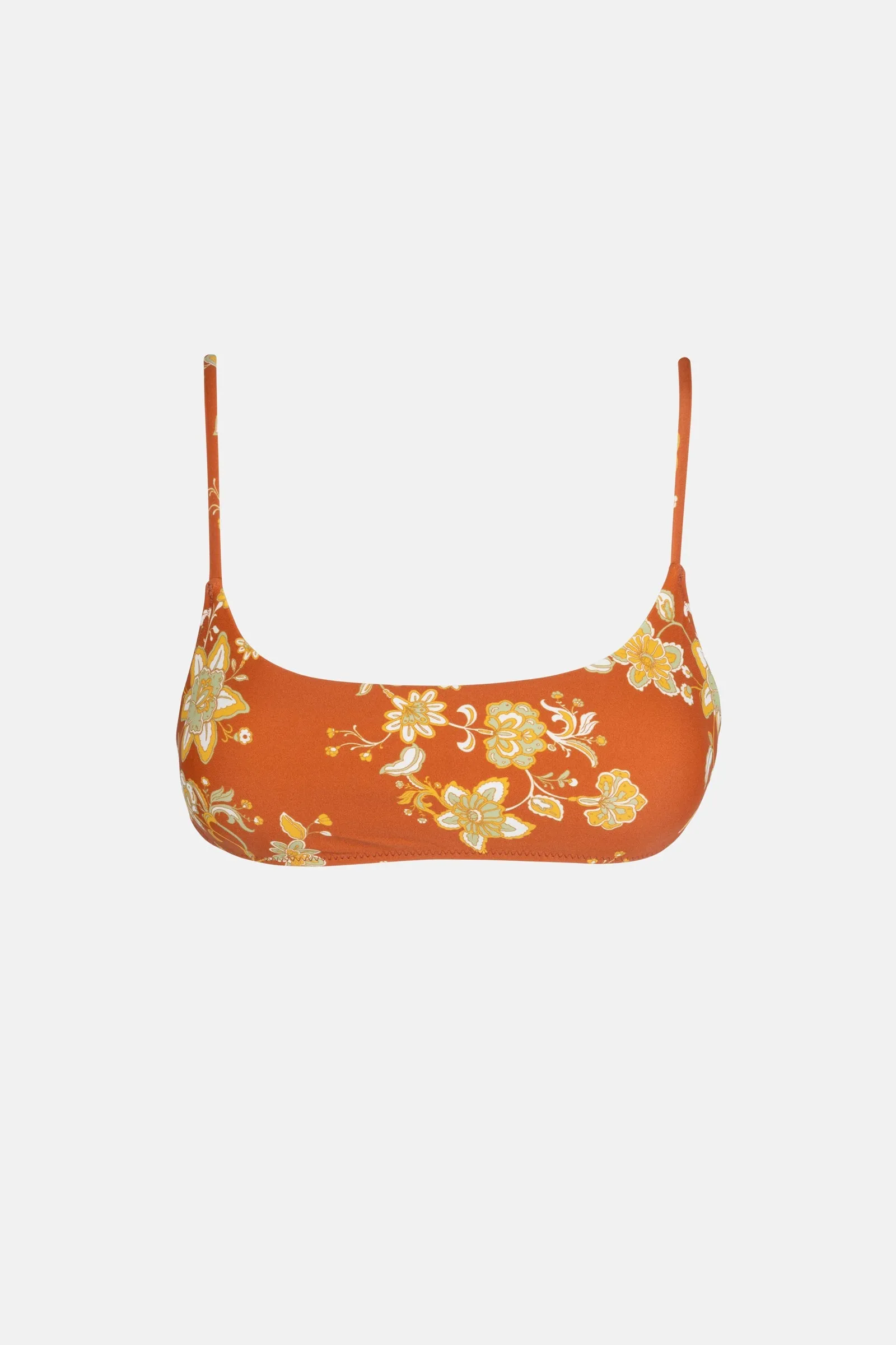 Nova Paisley Crop Top Rust