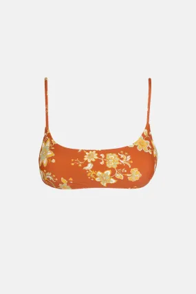 Nova Paisley Crop Top Rust