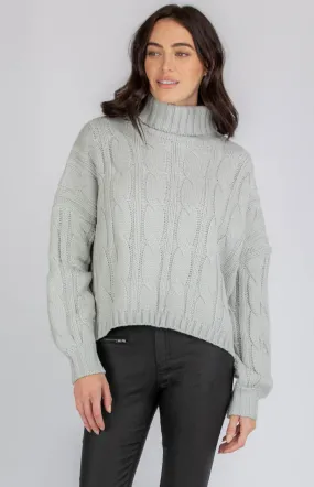 Oversized Turtleneck Cable Knit (AKN805)