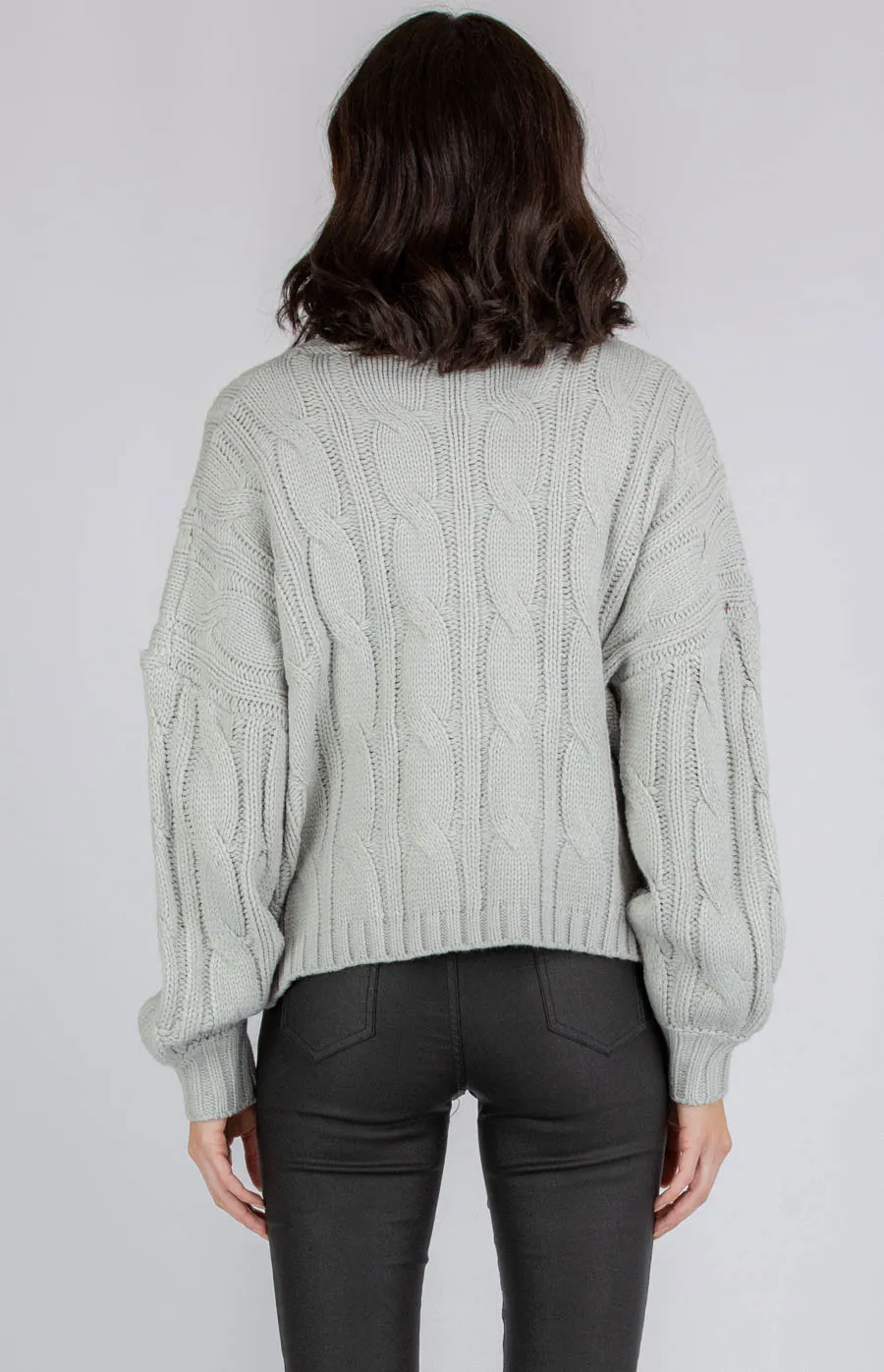 Oversized Turtleneck Cable Knit (AKN805)