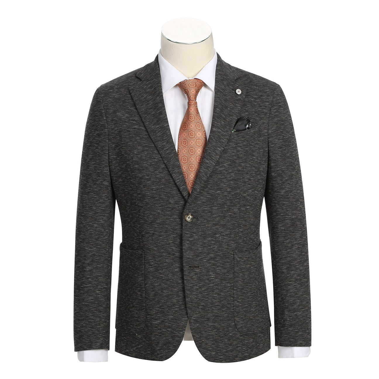 Pellagio Brown Slim Fit Half Canvas Sports Coat PF22-12