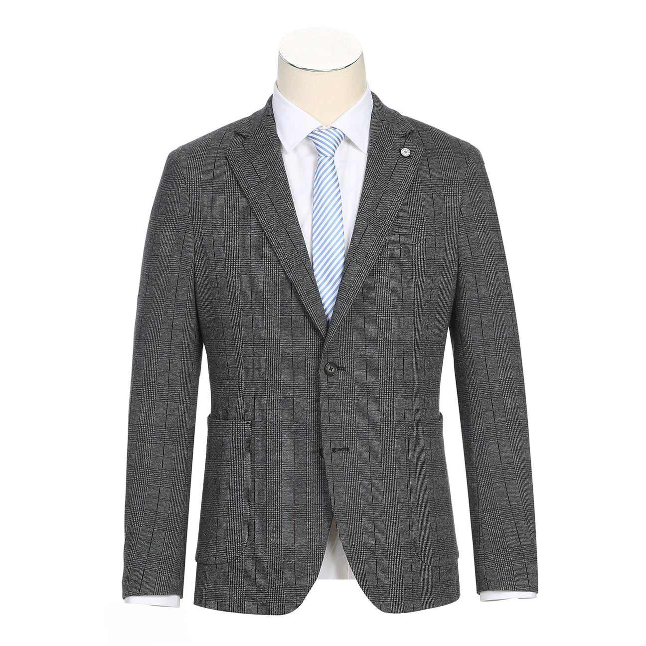 Pellagio Gray Slim Fit Half Canvas Sports Coat PF22-9