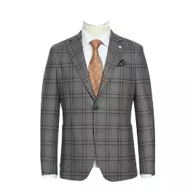 Pellagio Men's Half Canvas Gray Blazer PF23-11