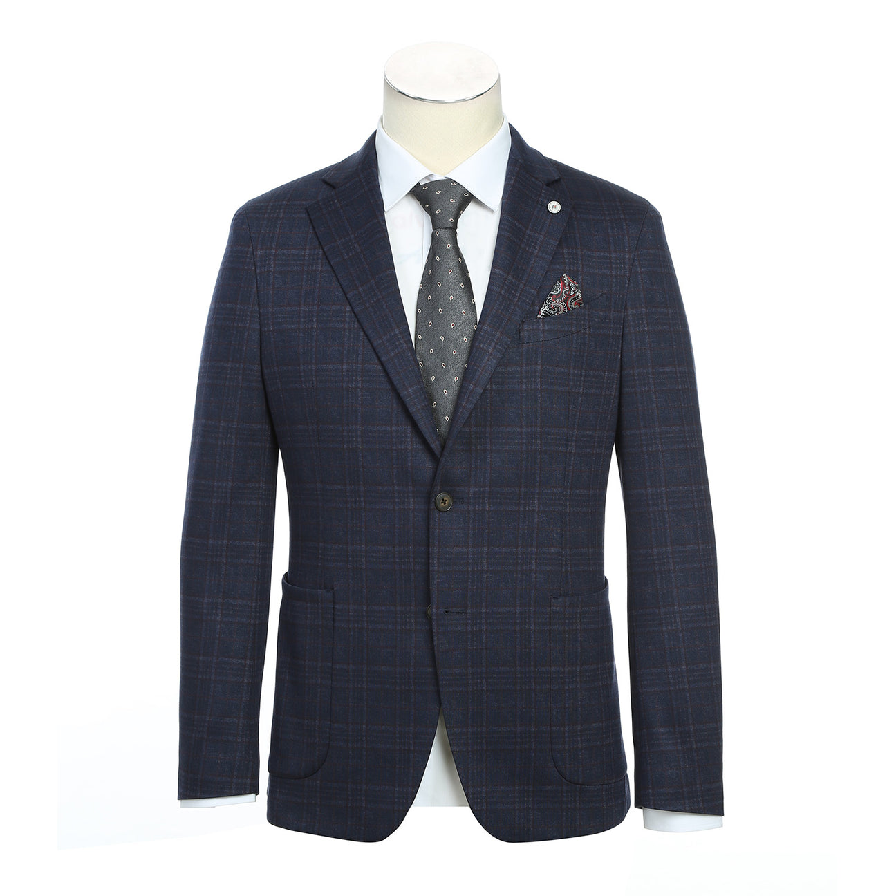 Pellagio Men's Half Canvas Navy Blazer PF23-14