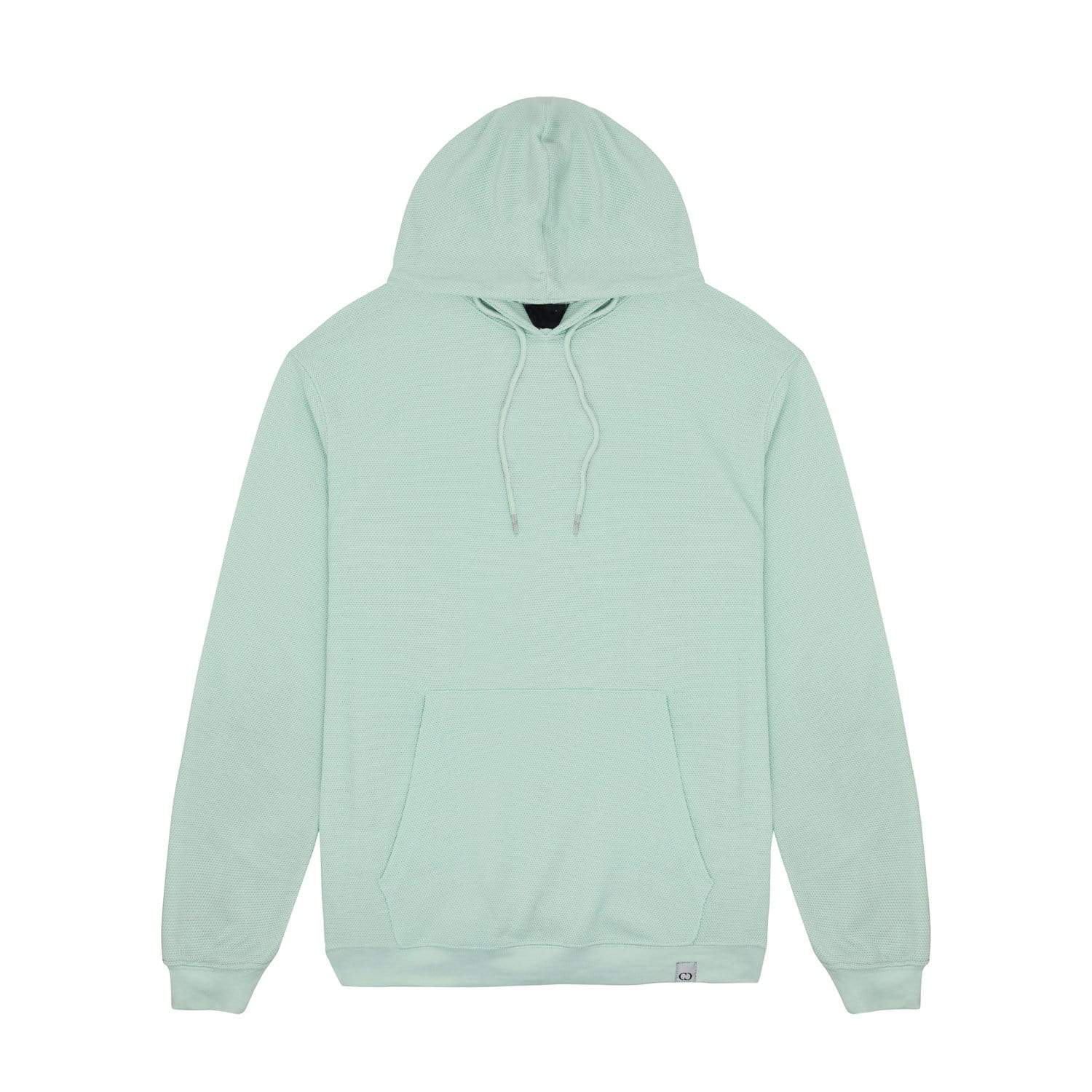 PIQUE KNITTED HOODIE - MINT