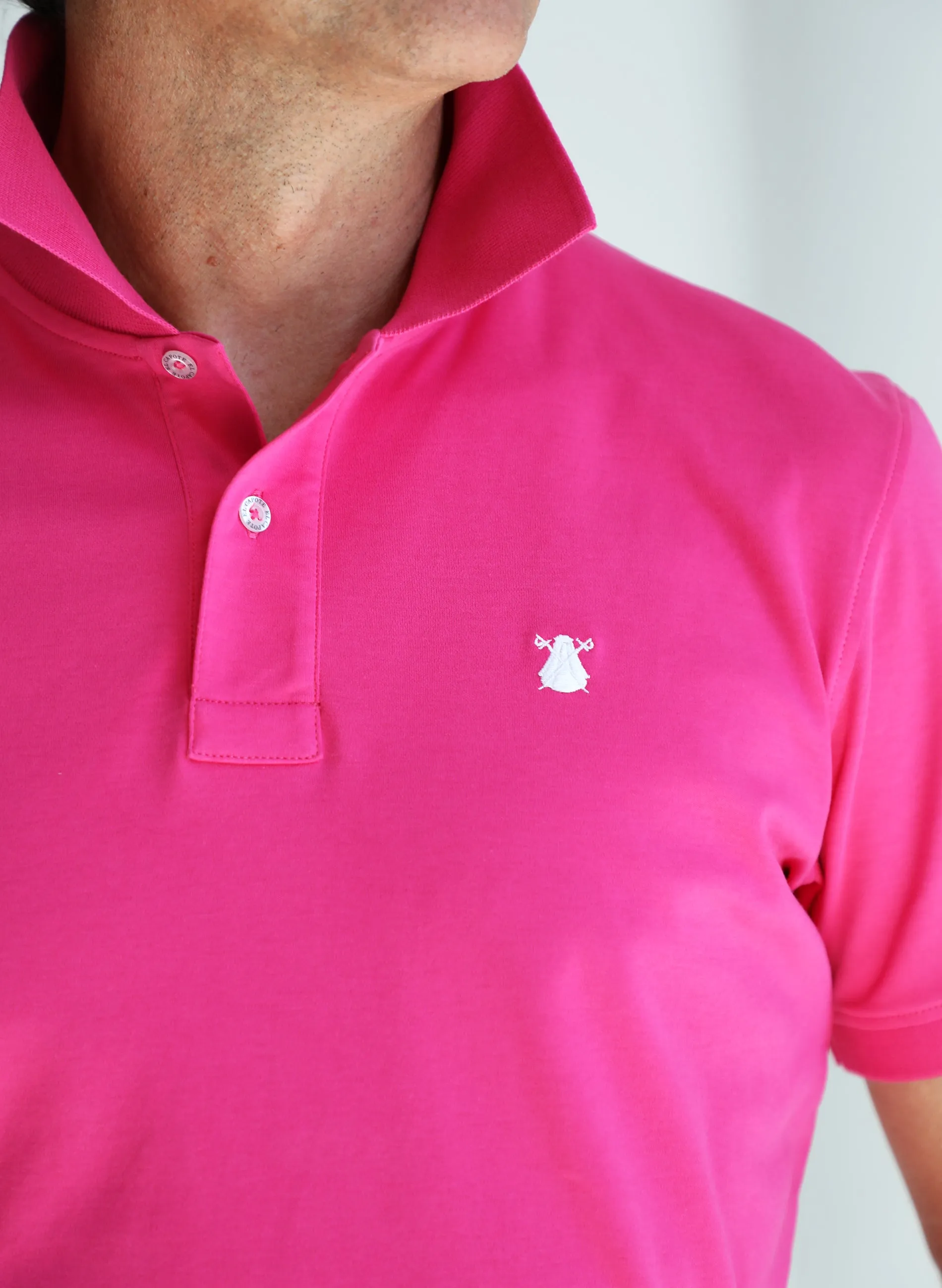 Polo Hombre Rosa Interlock