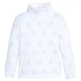 Printed Turtleneck - Pink Whales