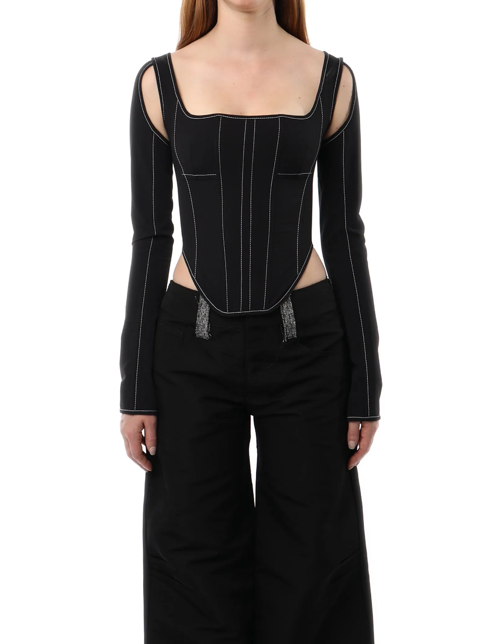 PRISCAVera Long Sleeve Exposed Seam Corset