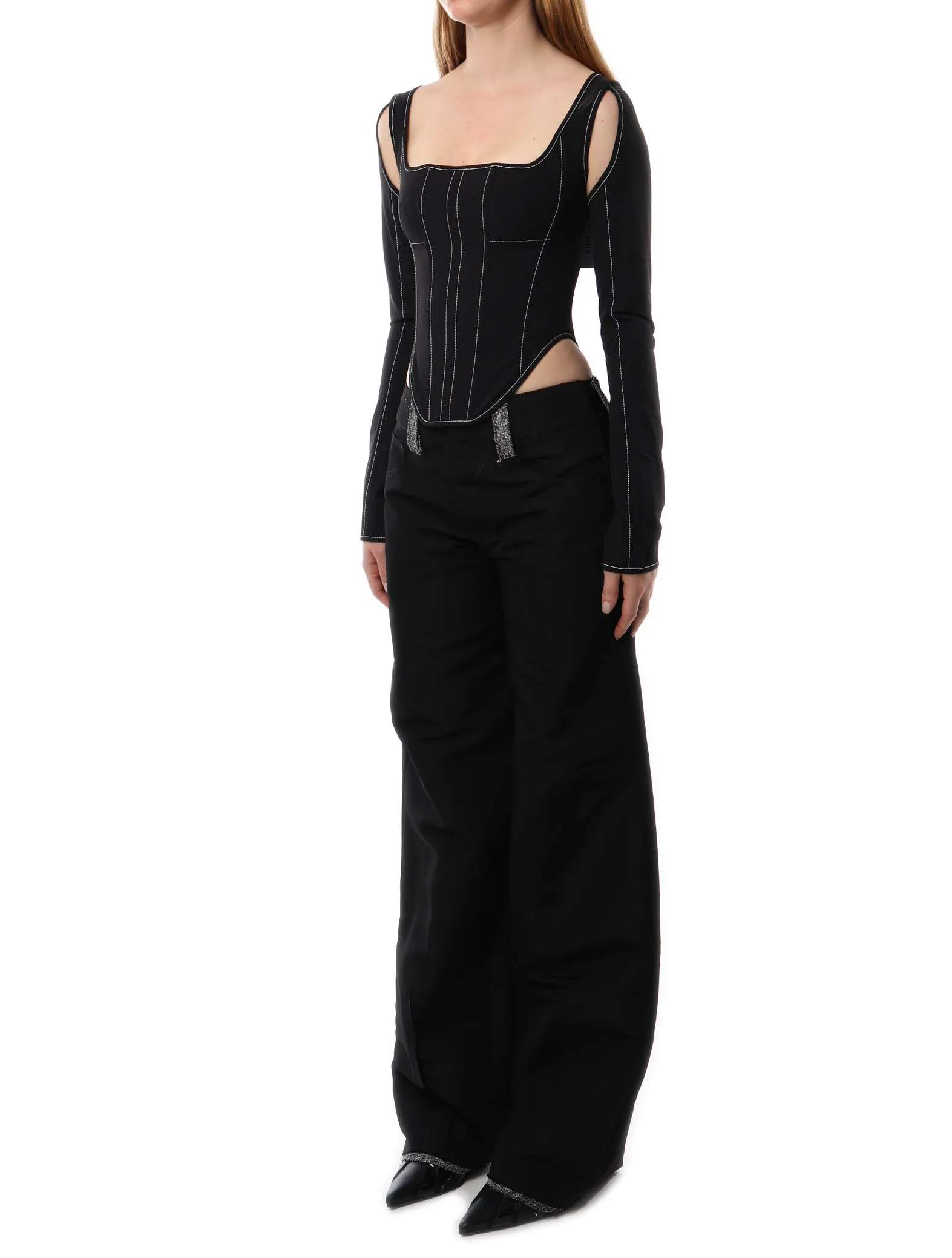 PRISCAVera Long Sleeve Exposed Seam Corset