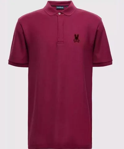 Psycho Bunny Men's Branson Pique Polo 607 CRIMSON /