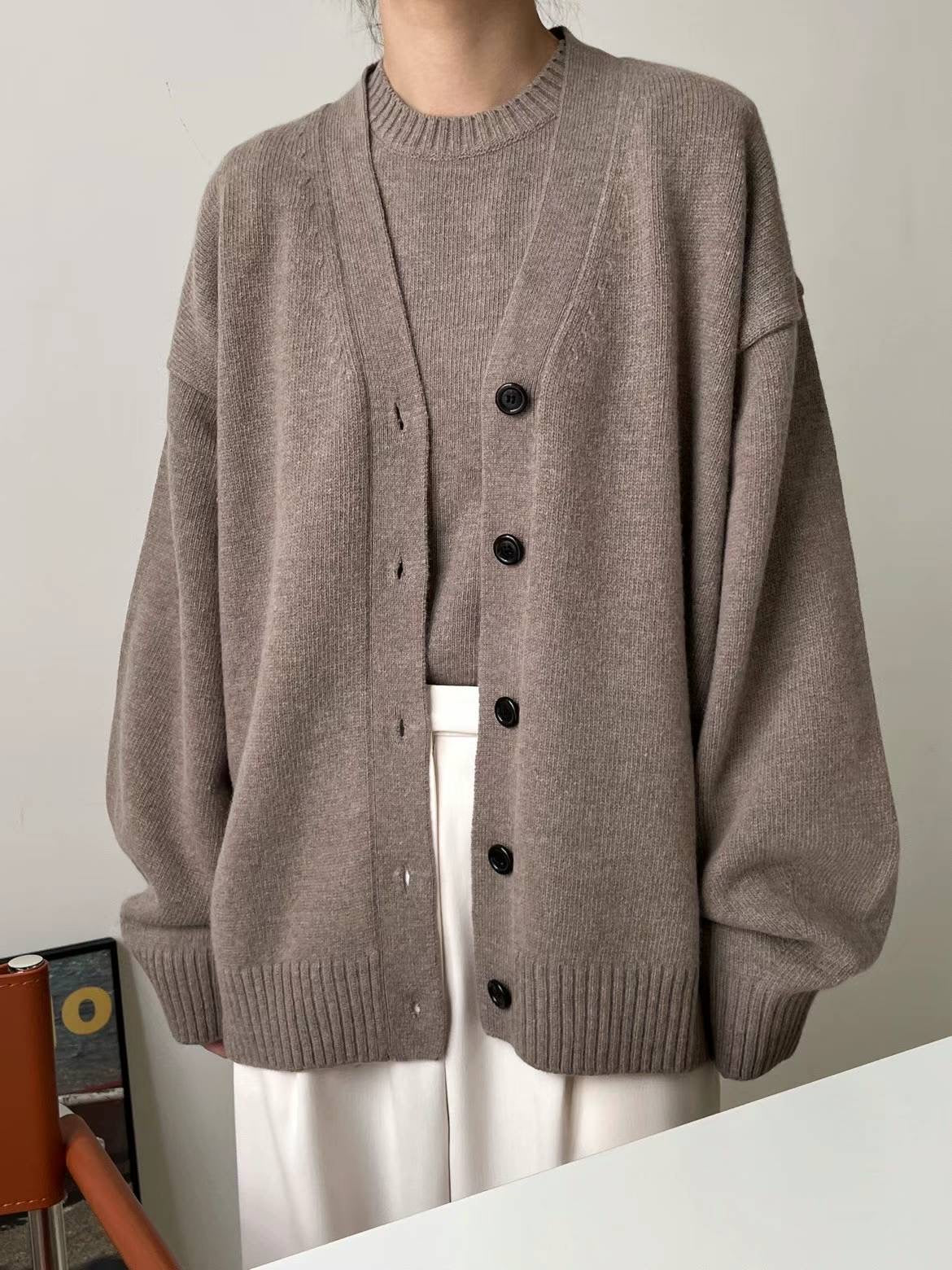 Rae Beige Wool Sweater