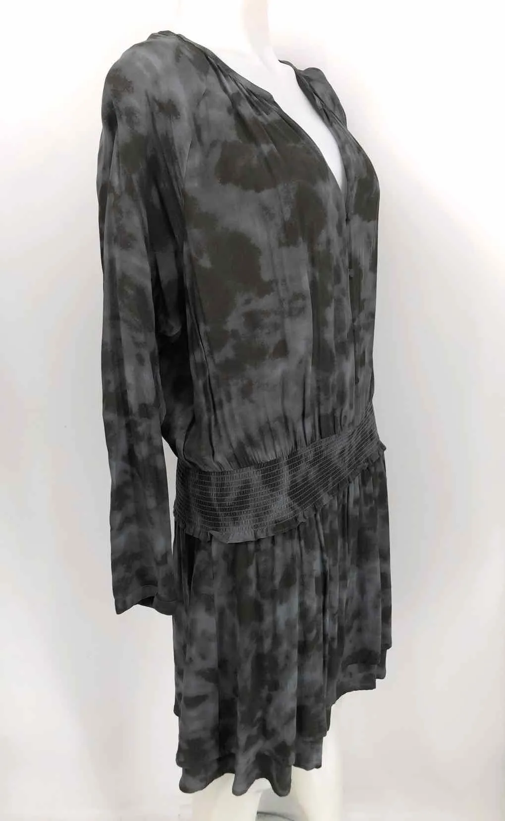 RAILS Gray Olive Print Longsleeve Size SMALL (S) Dress