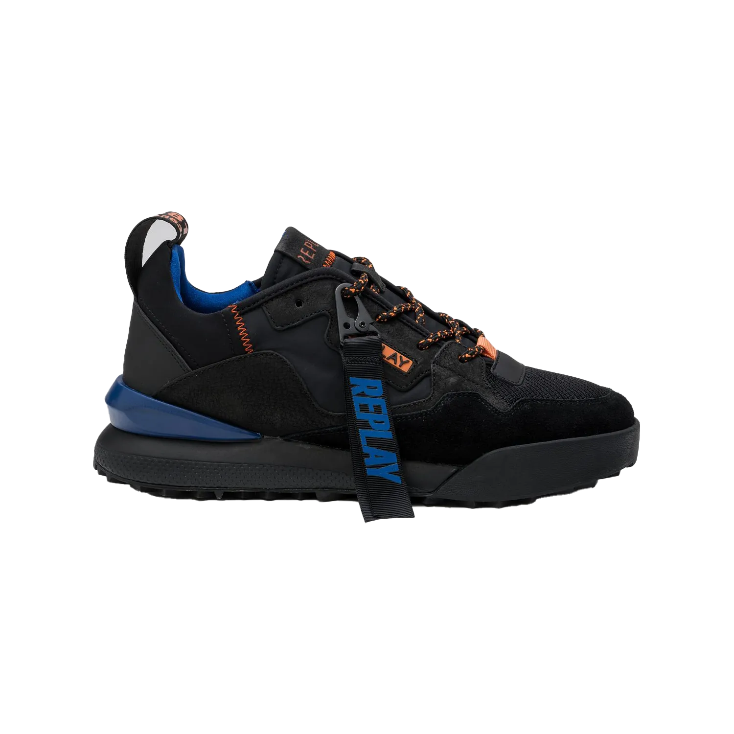 Replay Mens Field Master Shoes Black Orange