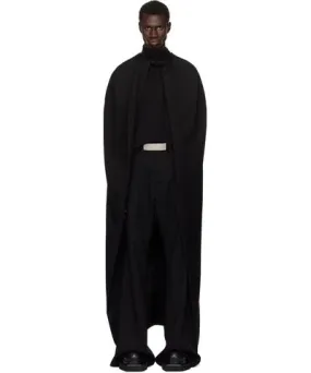 Rick Owens Black Porterville Masto Cape Coat