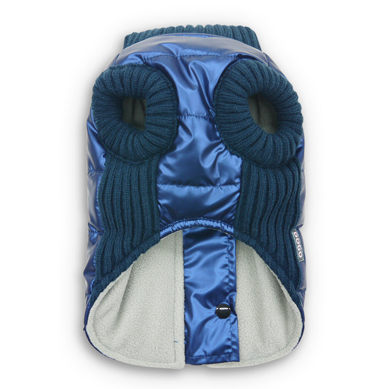 Runner Dog Coat - Metallic Blue