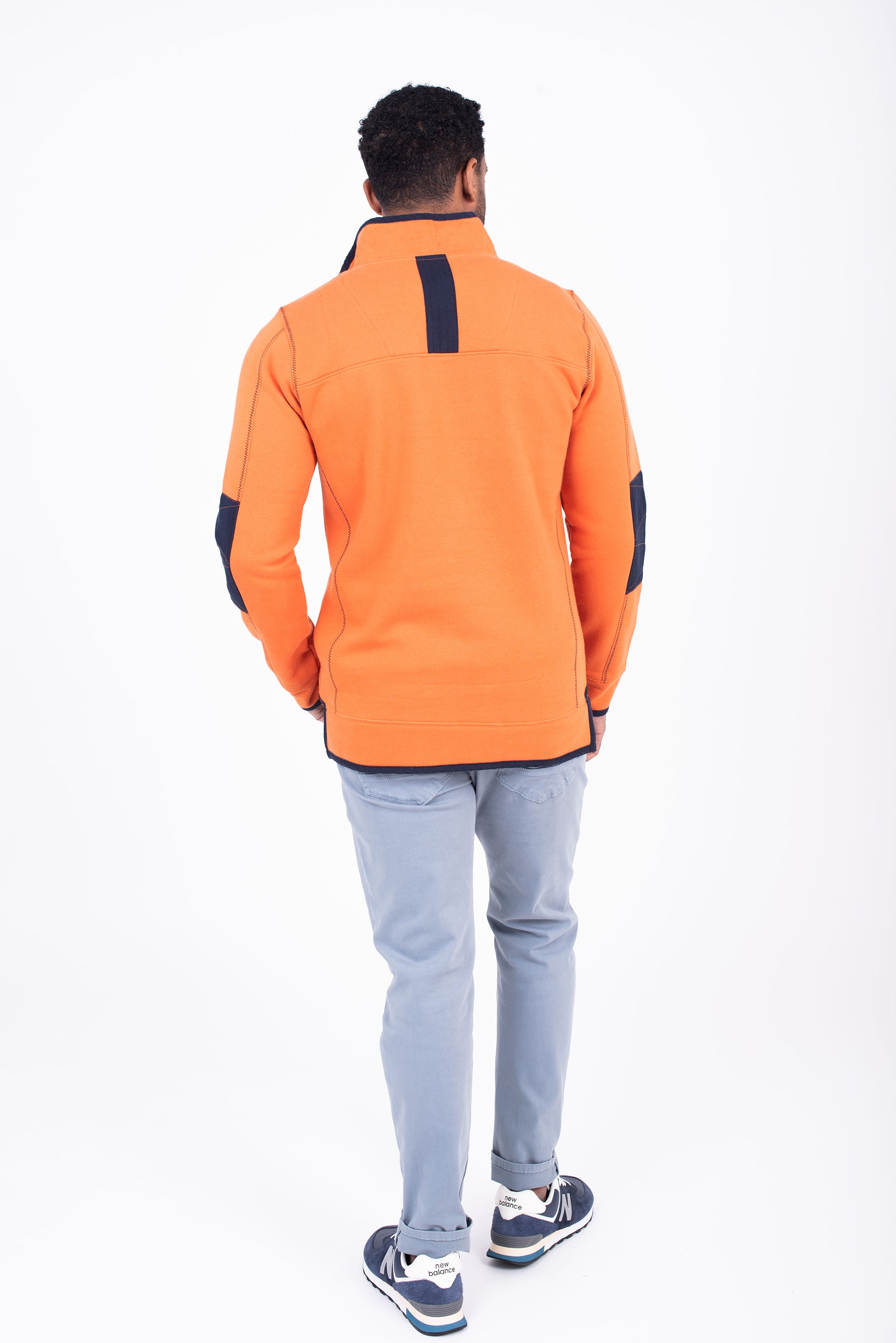 Rust Quarter Zip Sweat