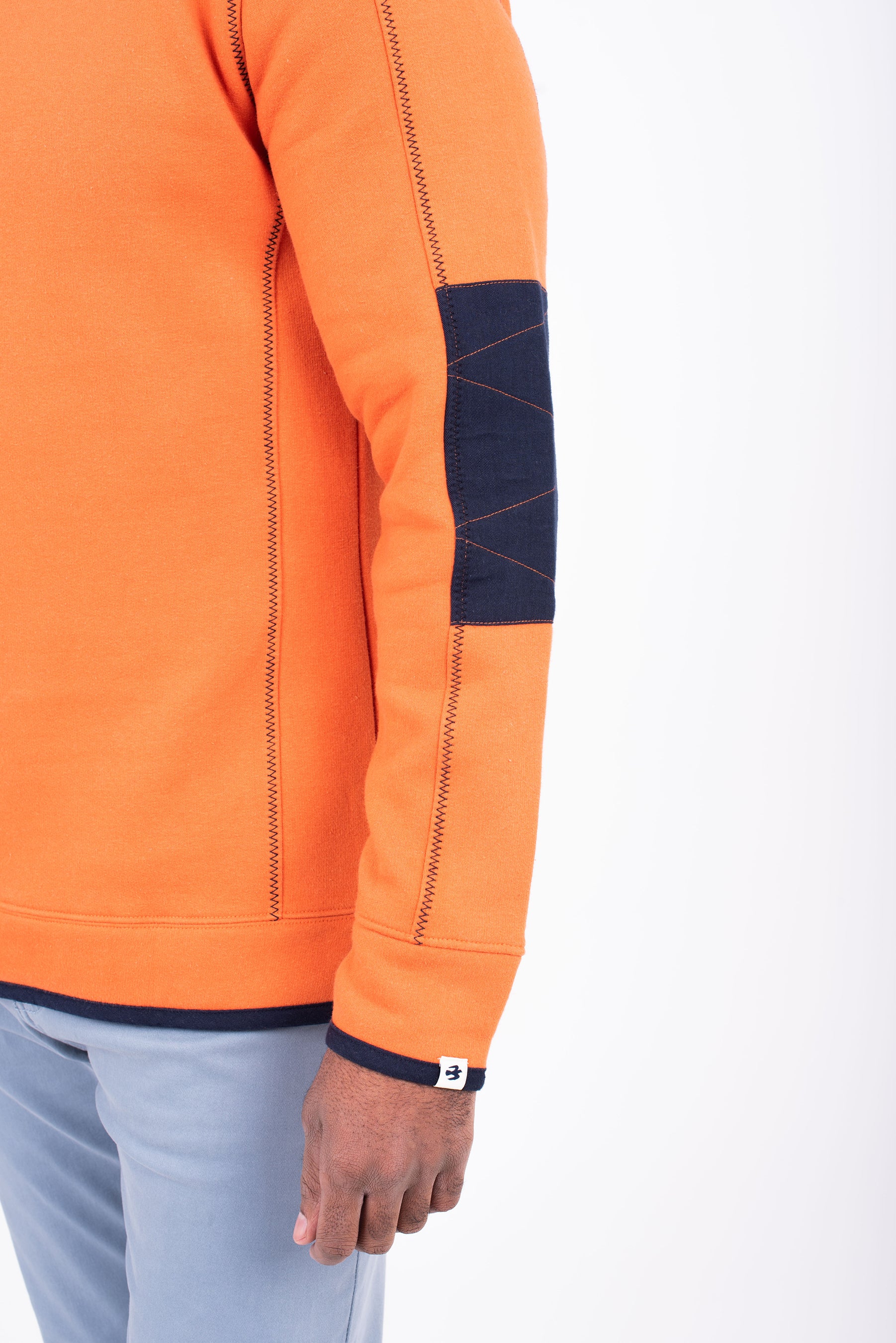 Rust Quarter Zip Sweat