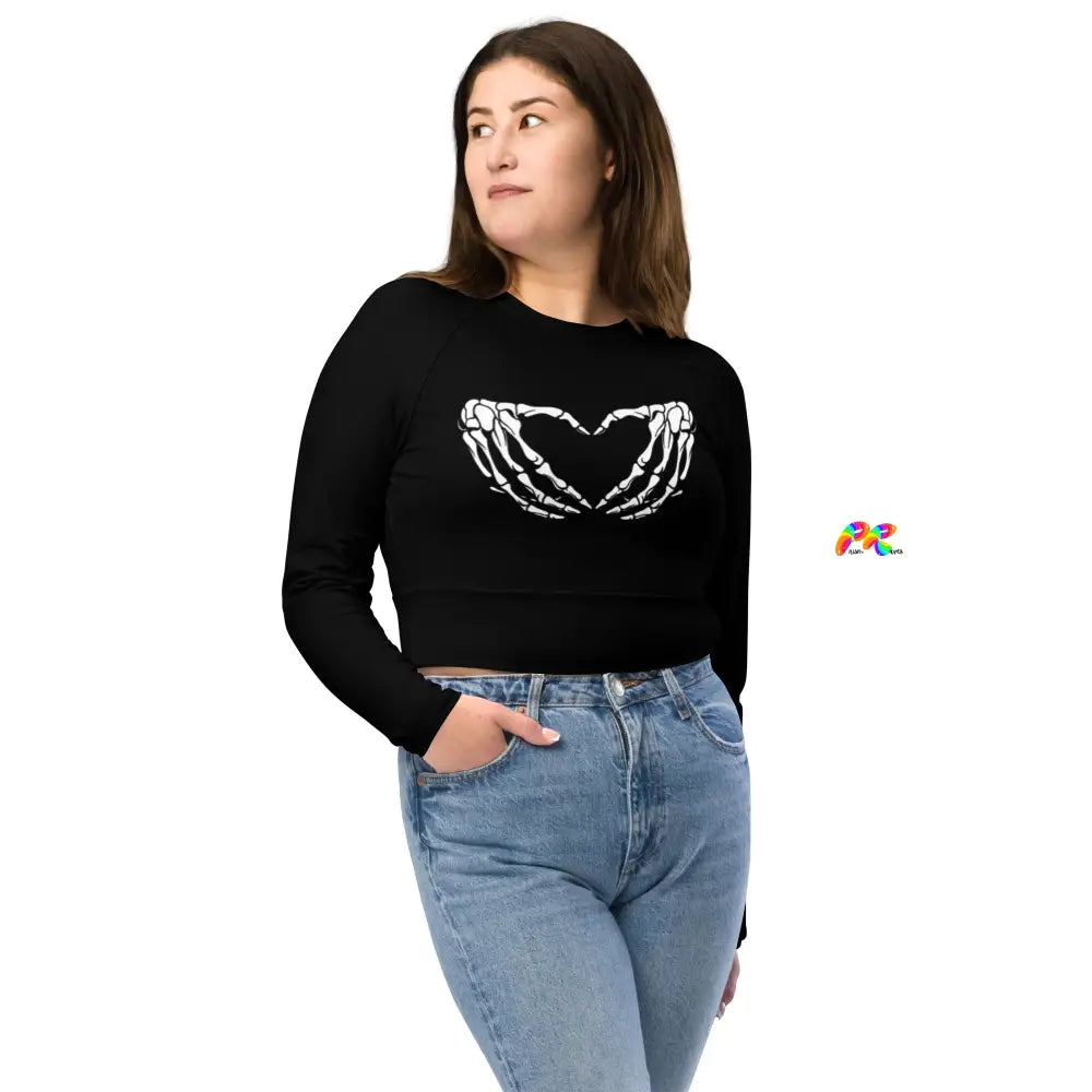 Skeleton Heart Crop Top