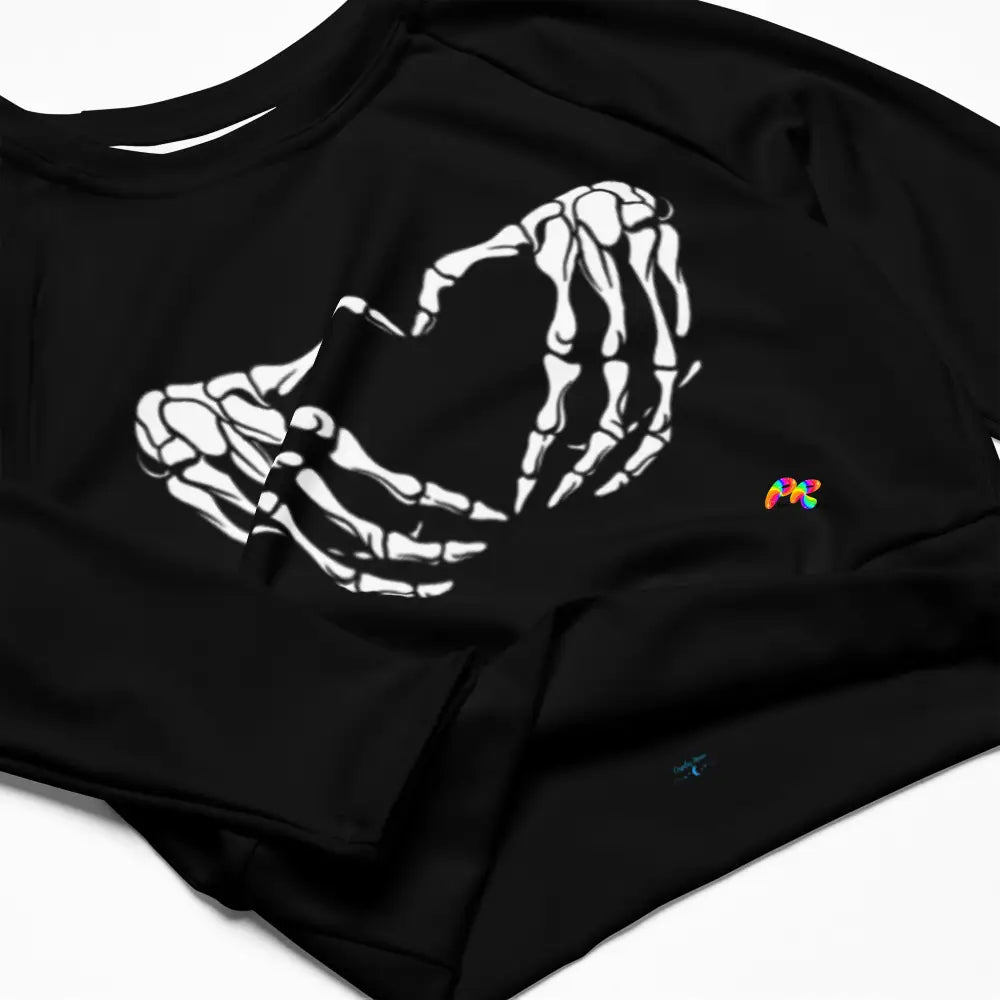 Skeleton Heart Crop Top