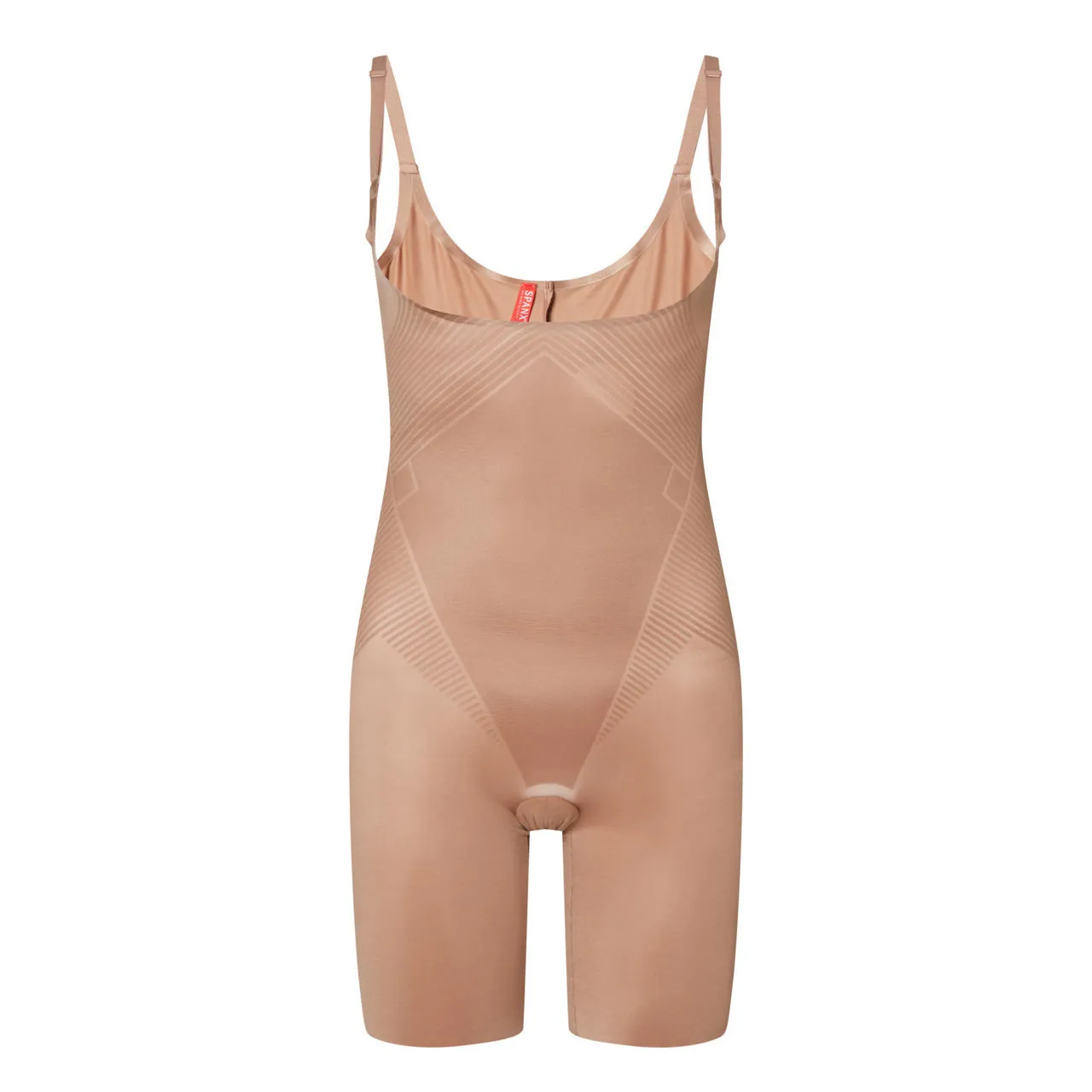 SPANX Thinstincts® 2.0 Open-Bust Mid-Thigh Bodysuit - Light Brown