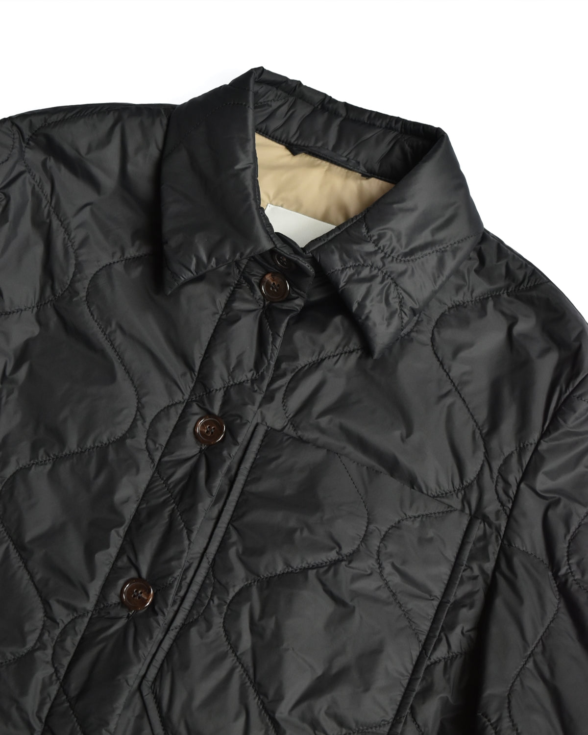 T-Coat Black Quilted Light Puffer